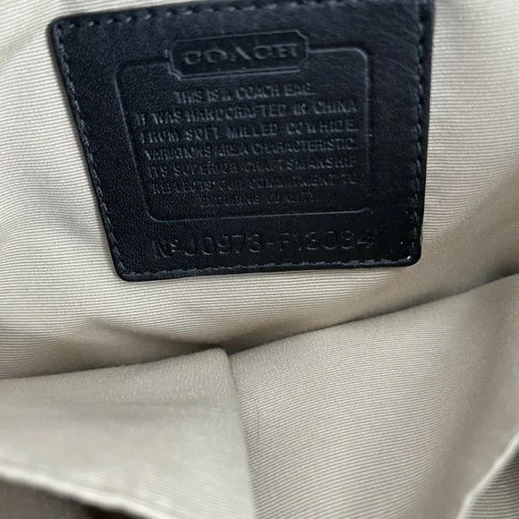 Coach Black Pebbled Leather Hampton Purse Bag F13084 - Picture 5 of 5